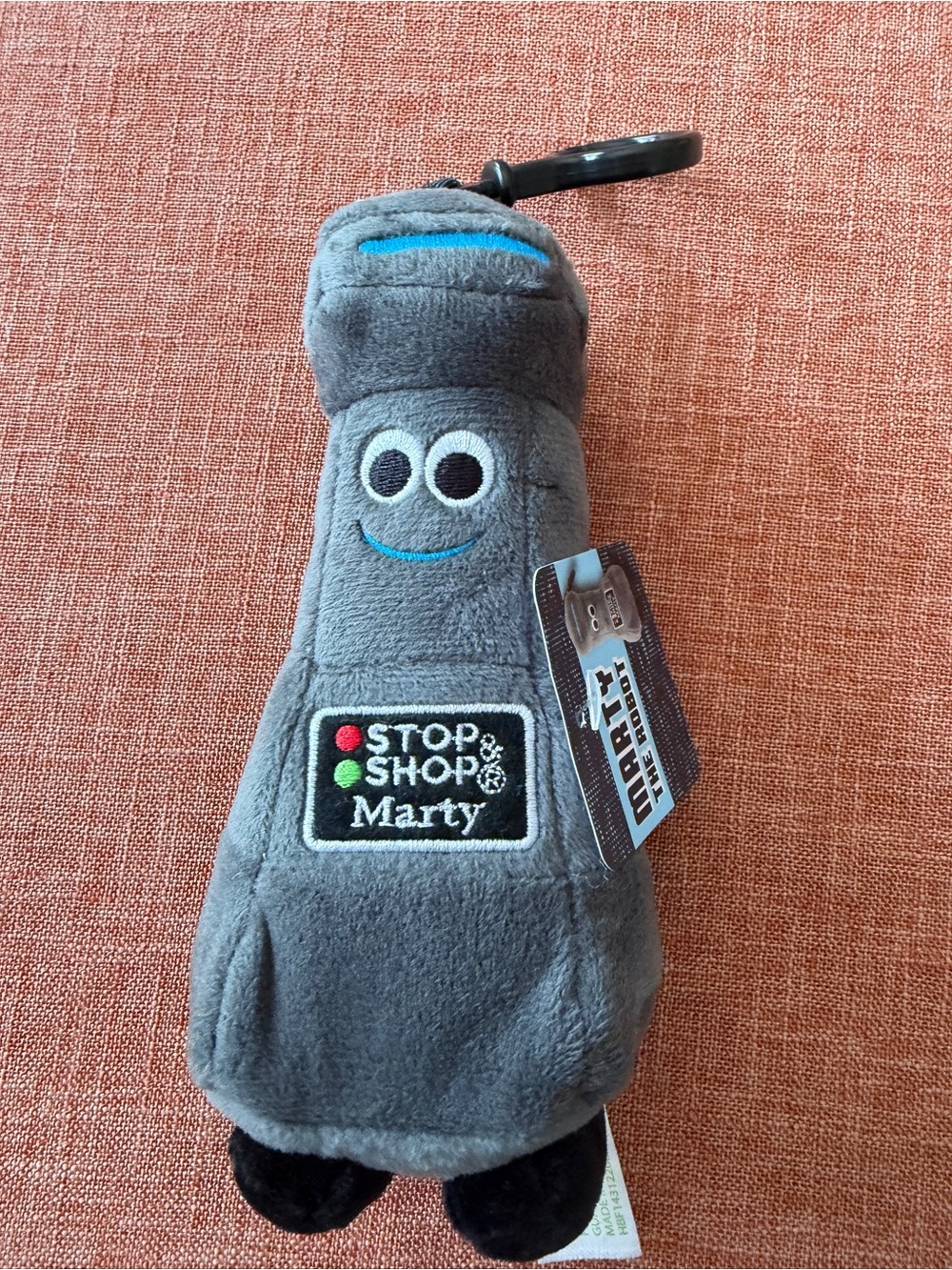 New Plush Stop & Shop Mini Marty the Robot Bag Clip On Collectible Keychain 7"